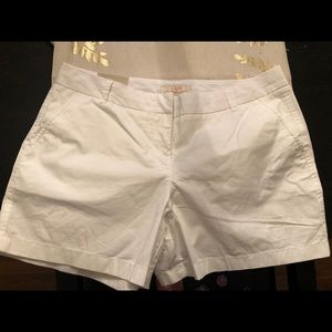 J. Crew White Chino Shorts